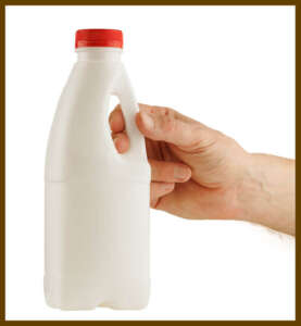 Envase de leche de plástico